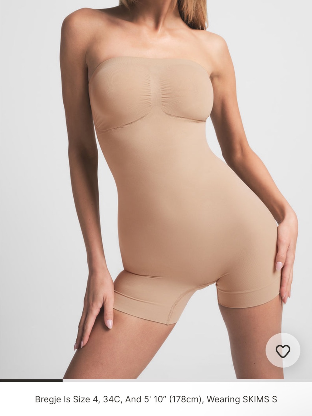 SKIMS Two Seamless Sculpt Strapless Shortie Bodysuit in size Small